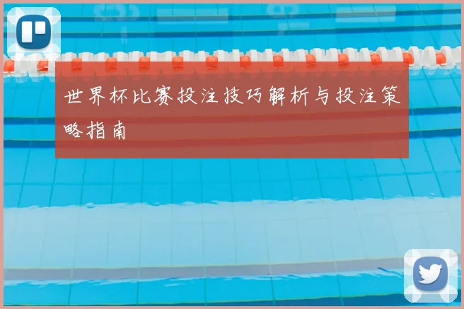 世界杯比赛投注技巧解析与投注策略指南